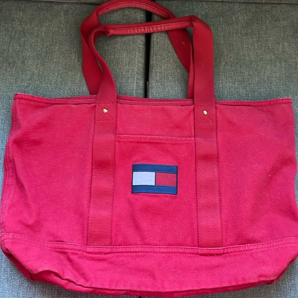 Tommy Hilfiger red canvas tote - Picture 1 of 4